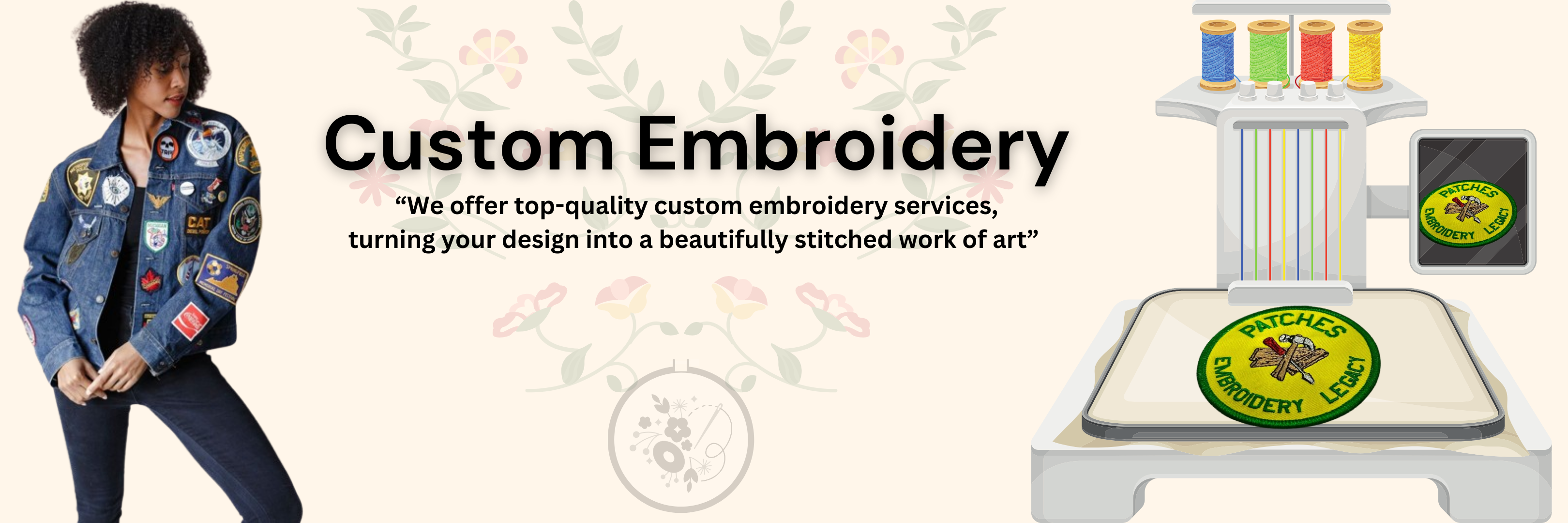 Custom Embroidery service logo